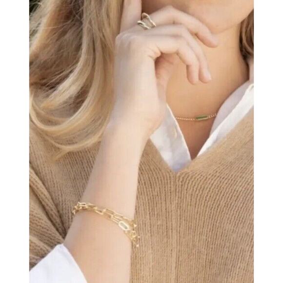 Loren Stewart X Curateur Double Wrap Chain Toggle Bracelet Choker Necklace New - Picture 7 of 10